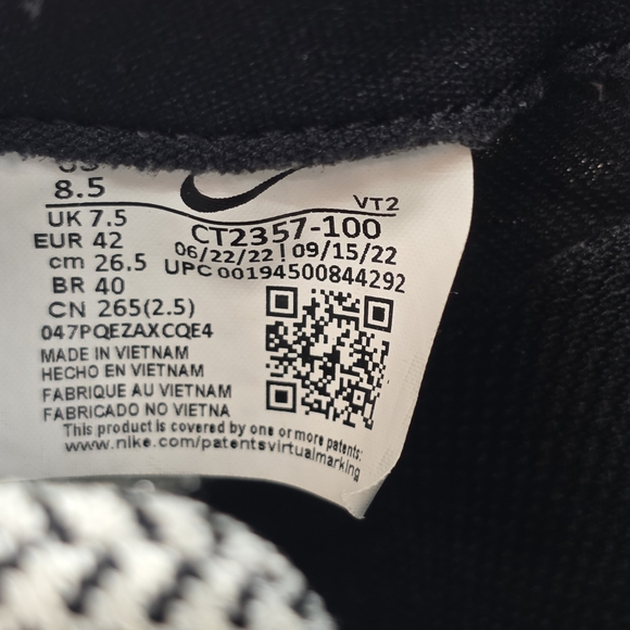 Nike Mens React Infinity Run Flyknit 2 Black White Blue Shoes CT2357-100 Sz 8.5 - Picture 11 of 11